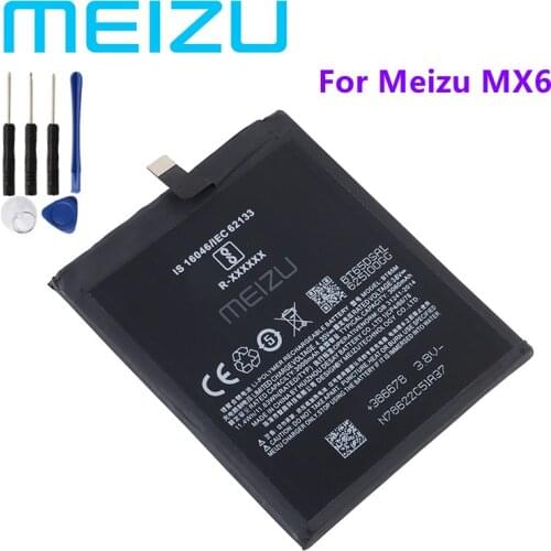 NEW Original MEIZU BT65M Battery For MEIZU MX6 M685U/M685Q/M685C Mobile Phone + Gift Tools
