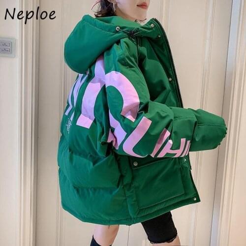 Neploe Casual Mid-length Winter 2021 New Down Padded Coat Female Loose Student Cotton-padded Jacket Bread Parkas Women