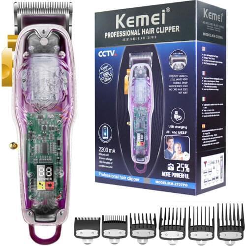 Original professional barber hair clipper with six attachment comb electric hair trimmer for men lithium Ionhair cutting machine