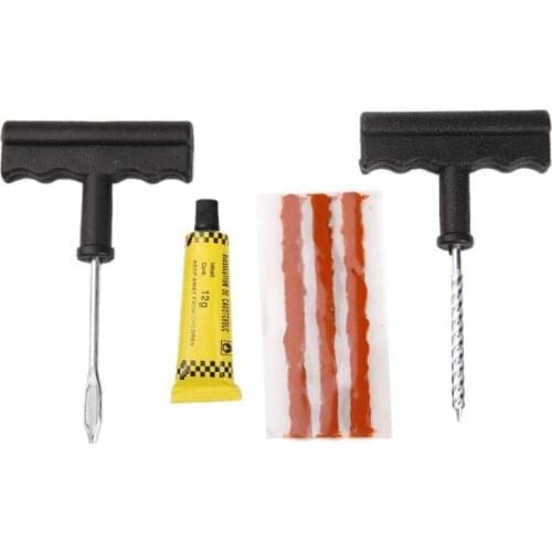 Professional Car Bike Auto tubeless Tire Repair Kit 6-Piece Tool Set Tyre Puncture Plug Motorcycle Car Accessories