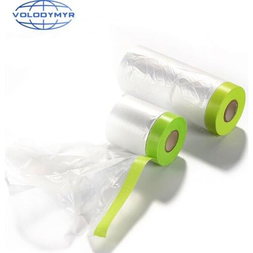 Volodymyr Dust Protection Masking Film Cover Masking Tape Plastic Drop Cloth for Furniture Dust-proof and Automobile Painting