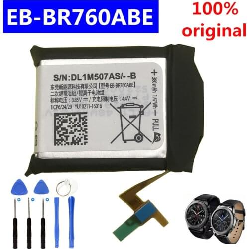 New Original Gear s3 380mAh Battery For Samsung Gear 3 frontier Gear S3 classic SM-R760 SM-R765 SM-R770 EB-BR760ABE + Tools