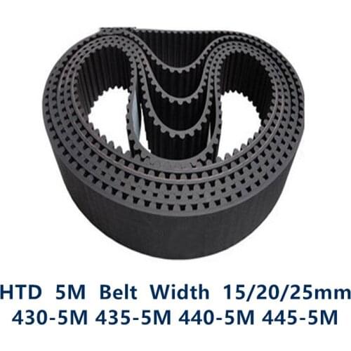 HTD 5M Timing belt C=430/435/440/445 width 15/20/25mm Teeth 86 87 88 89 HTD5M synchronous Belt 430-5M 435-5M 440-5M 445-5M