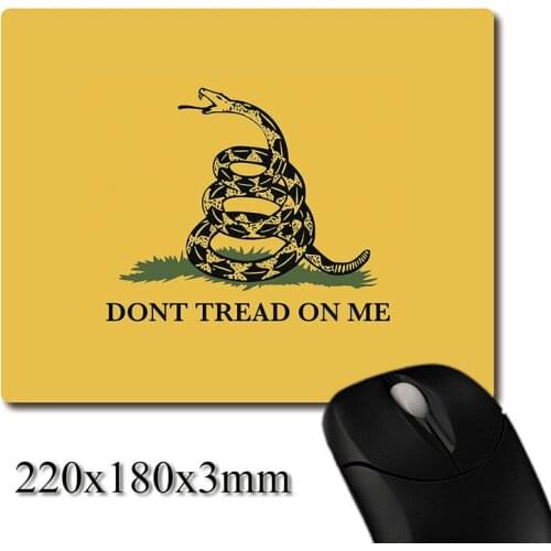 Classic snake pattern dont tread on me printed Heavy weaving anti-slip rubber pad office mouse pad Coaster Party favor gifts