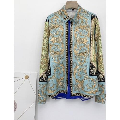 2020 Spring Autumn New Designer Men/womens retro print long sleeves Shirts High quality Mens casual Shirt tops C223