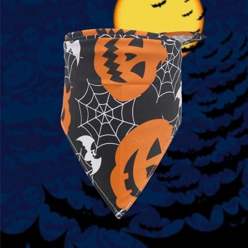 Halloween Pet Scarf Pumpkin Ghost Spider Triangle Bib Scarf Accessories Suitable For Dog Cat Puppy Halloween Christmas Party New