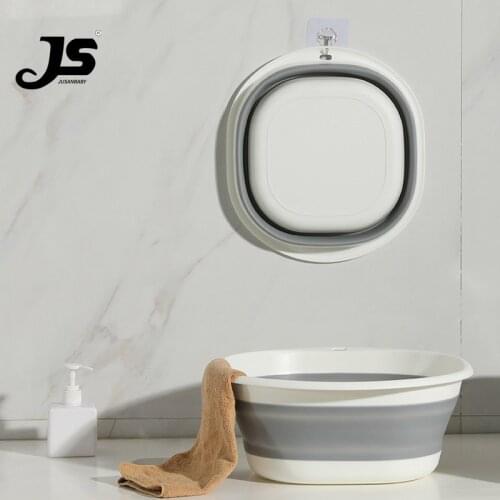 Jusanbaby Foldable Baby Bath Tub Travel Portable Baby Basin Eco-Friendly Safe Children Thicken foldable Wash Face Foot Basin