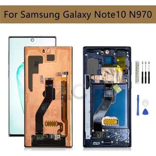 For Samsung Galaxy Note 10 LCD Display Touch Screen Digitizer Assembly N970F N970W G970U Display replacement With Frame