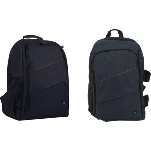 2x PULUZ Waterproof Scratch-Proof Dual Shoulders Backpack Camera Bag Digital DSLR Photo Video Bag(Black&Gray)