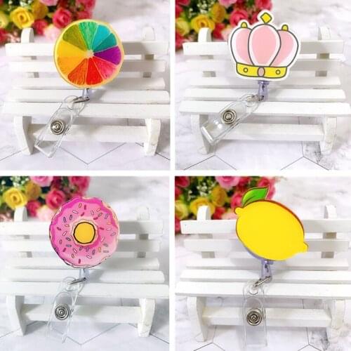 2021 New Retractable Badge Reel for Nurse Doctor Student Exhibition ID Credit Card Badge Holder Clip School Office Supplies