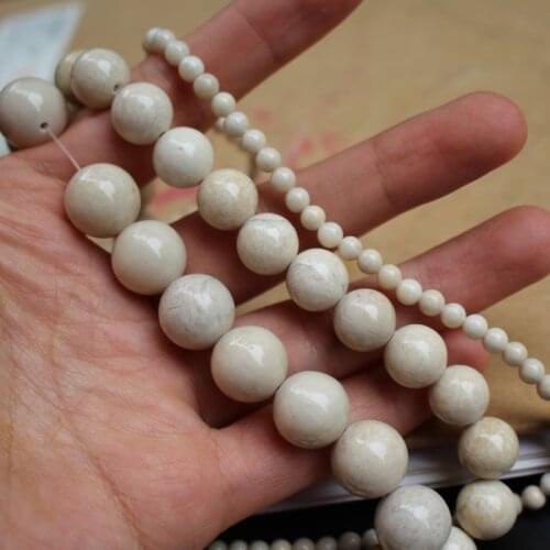 4mm 6mm 8mm 10mm 12mm Natural Riverstone beads Round Fashion beads for jewelry making