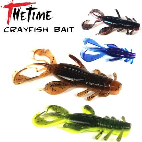 4 Pcs/Pack Soft Crawfish Bait Sinking Drop Shot Silicone Jig Cray Texas Shrimp Lure Crayfish Wobblers For Bass Perch Fisihng