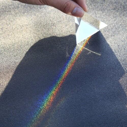 40MM Quality Glass Transparent Rainbow Polyhedral Pyramid Prism Crystal Glass Pyramid Optical Pyramid Crystal Rainbow Pyramid