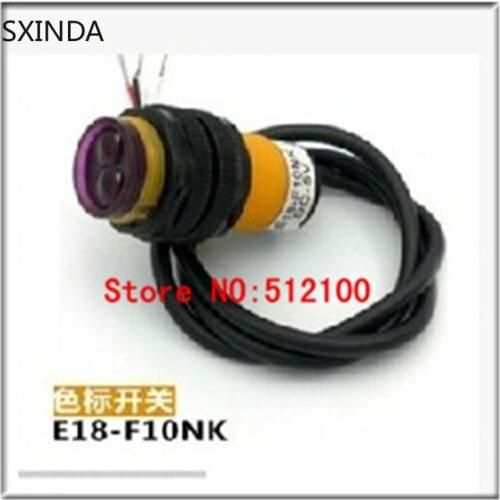 Free shipping 10pcs Color Mark Sensor / color sensor / E18-F10NK black and white line tracing photoelectric switch