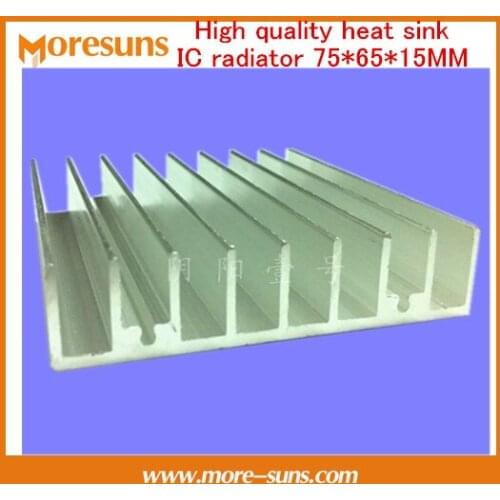 Fast Free Ship 2pcs/lot Heatsink for IC LED Electronic Chipset heat dissipation/IC radiator 75*65*15MM aluminum heatsink