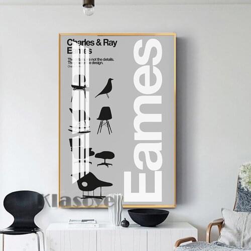 Charles And Ray Eames Office Furniture Design Wall Art Prints Poster Unique Minimalist Home Decor Living Room Canvas Painting