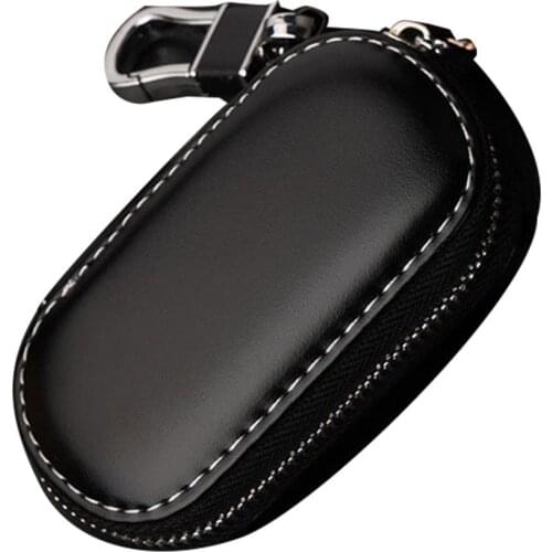 Key Case Multi-function Leather Car Key Bag For Faraday Cage Keyless Entry Key Fob Pouch, Car RFID Key Security Accessories