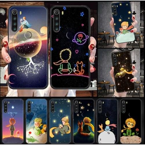 Cartoon The Little Prince Phone Case For Xiaomi Redmi Note 7 8 9 10 7A 8T 9A 9T 9S 10S Pro black soft coque pretty prime trend