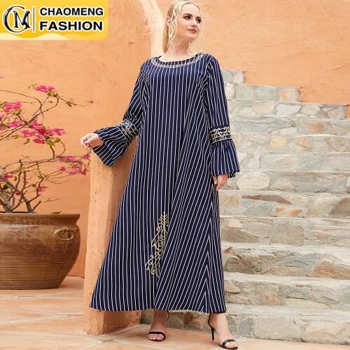 Dubai Abaya Embroidered Fashion Plus Size Hijab Dress Turkey Kaftan Islam Clothing Muslim For Women Vestidos Arabic Maxi Robe
