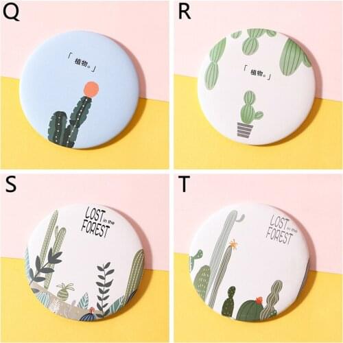 Cosmetic Makeup Mirror Portable Hand Mini Round Pocket Mirror Vanity Mirror Compact Mirror Cosmetic Tool Travel Accessories