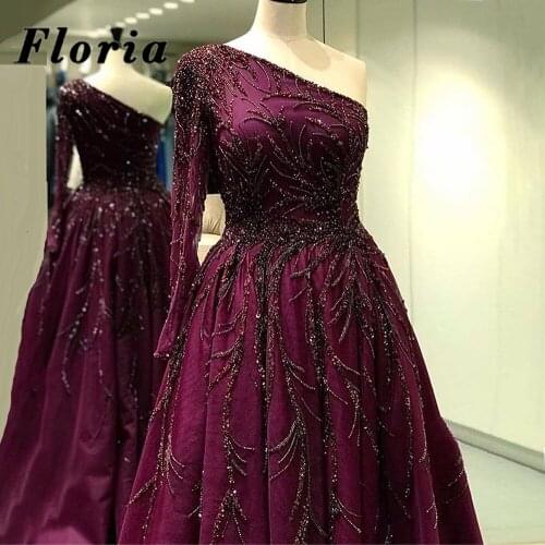 New Fashion Dubai Beaded Prom Dresses Elegant 2020 Vestidos Sequins Long Evening Dress African Sparkly Red Carpet Party Gowns