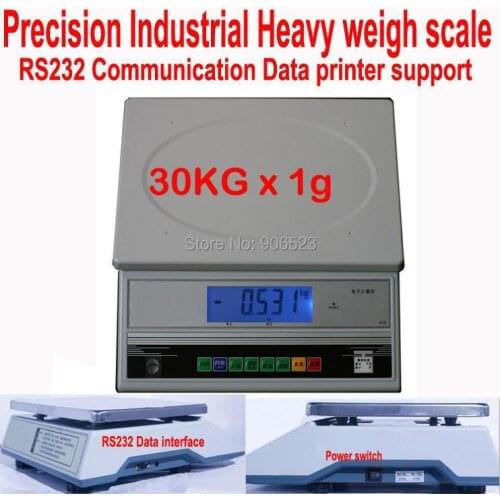 New APTW418 precision electronic counting scale 30KG x 1g RS232 Print industrial balance digital kitchen scale