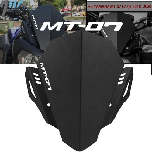 New black Motorcycle Double Bubble Windshield Windscreen Fairing For YAMAHA MT-07 FZ-07 MT07 FZ07 MT FZ 07 2018-2020 2019 MT 07