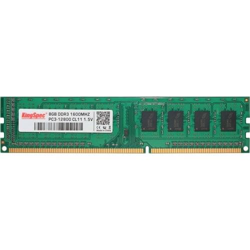 2018 NEW KingSpec DDR3 4GB 8GB 1600Mhz Ram Memory 240pin For Desktop With High performance High Speed