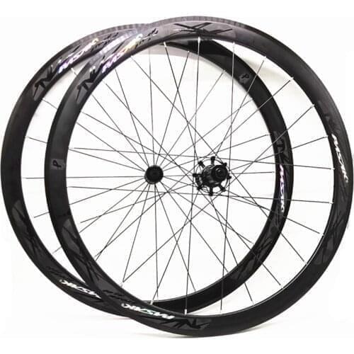 PASAK Road Bicycle 700C Wheelset 40MM V Brake Aluminum Alloy Wheels Front 20H Rear 24H 12Speed Straight Pull Rim 6 Claw 100 135