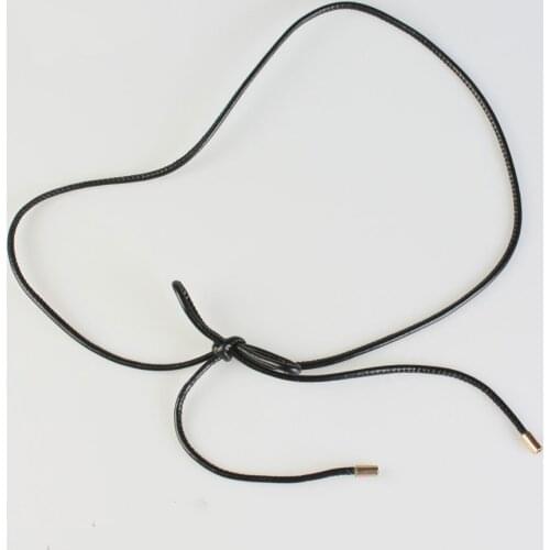 Simple woman waist line fashion joker decoration waist belt black fine leather cord waist chain of nepotism H203