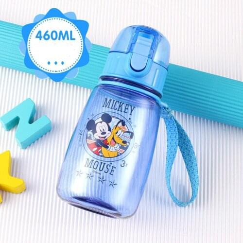 Disney cartoon transparent cup children learn to drink cups portable readily cute cartoon cup pupils with rope straight drinkCup