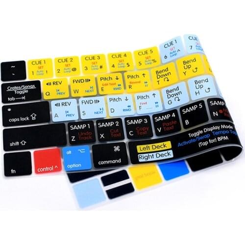 Serato Scratch Live Function Shortcut Hotkey Silicone Keyboard Cover Keypad Skin For Macbook Pro 13"15"Touch Bar A1706/A1707