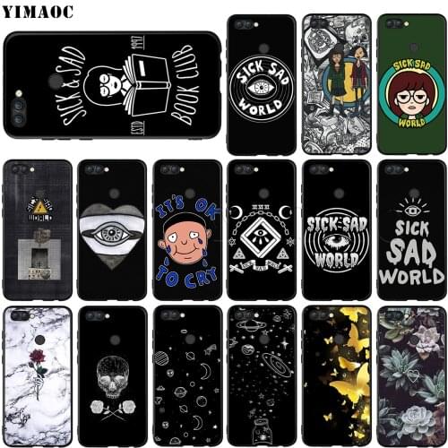 YIMAOC Sick Sad World Silicone Case for Huawei Honor 6a 7a 7c 7x 8 9 10 Lite Pro Y6 Prime 2018 2017