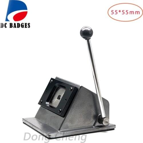55*55mm square paper cutting machine, cutting size 60*60mm for 55*55mm square pin badge