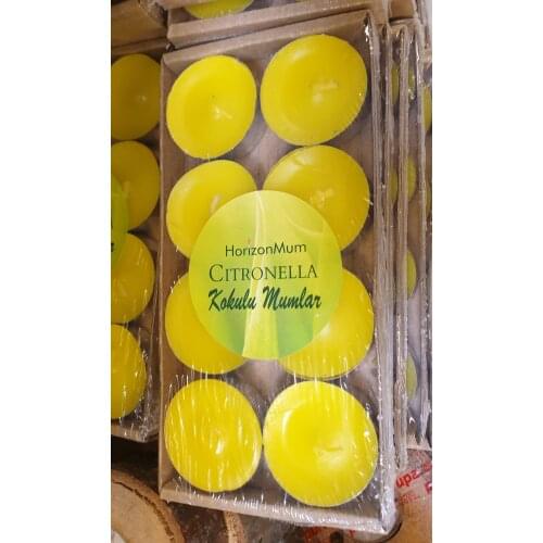 8 Pieces Yellow Colored Candle