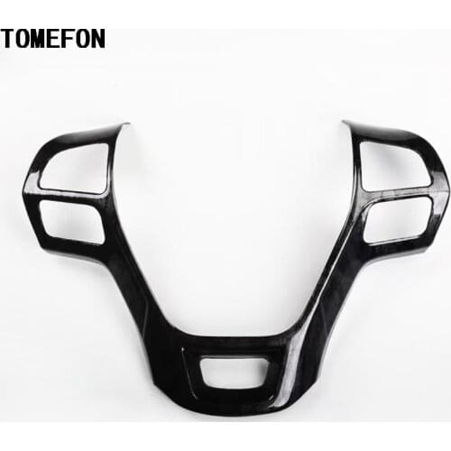 TOMEFON For Ford Explorer 2016 2017 ABS Special Paint Interior Steering Wheel Cover Switch Button Panel Interior Trim