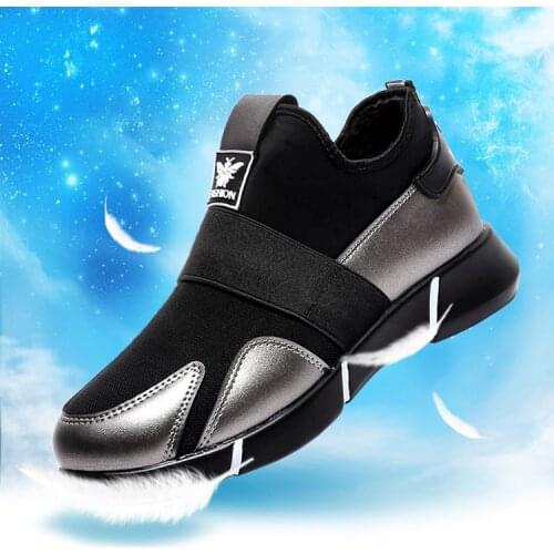 2019 Women Sneakers Vulcanized Shoes Ladies Casual Shoes Breathable Walking Mesh Flats Large Size Couple Shoes Size35-40