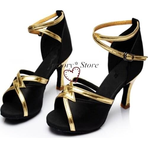 Female Latin Dance Shoes Womens Shoes Soft-Soled Heels Dance Shoes Women Sandals Summer Adult Surest Friendship Square Dance