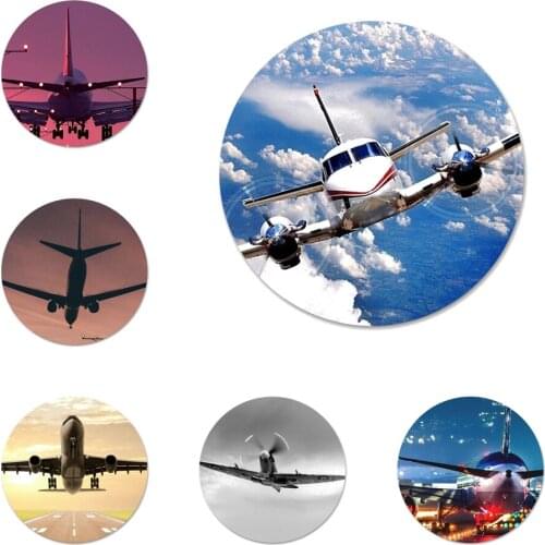 58mm Fighter propeller plane aircraft Icons Pins Badge Decoration Brooches Metal Badges For Backpack Decoration
