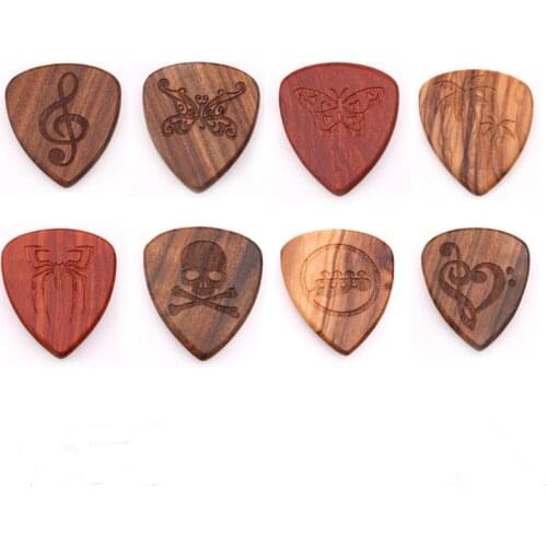 1PC Solid Wood Guitars Picks Plectrum Picks High-end Fingerpicks Guitarra Picks for Musical Instrument Guitar Accessories