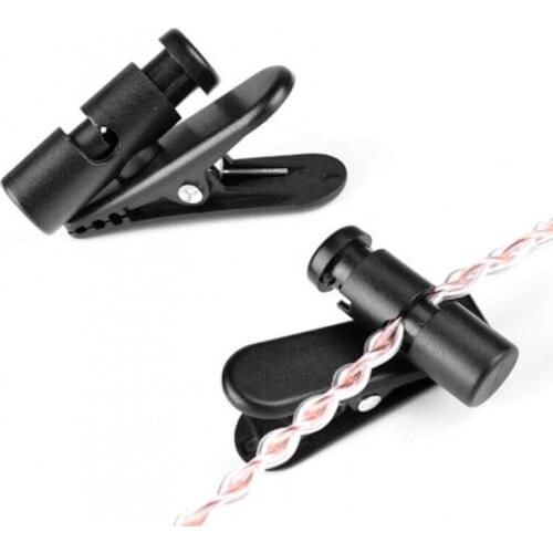 1pcs Black Rotatable Cable Collar Clip ABS 8-core 4-core Headphones Wire Clips Earphone Winder Accessories