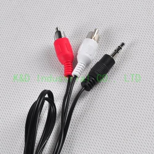 1pc Black 3.5mm Male to RCA 1.5M Adapter Cord Jack Stereo Audio Cable for Audio TV Amplifier