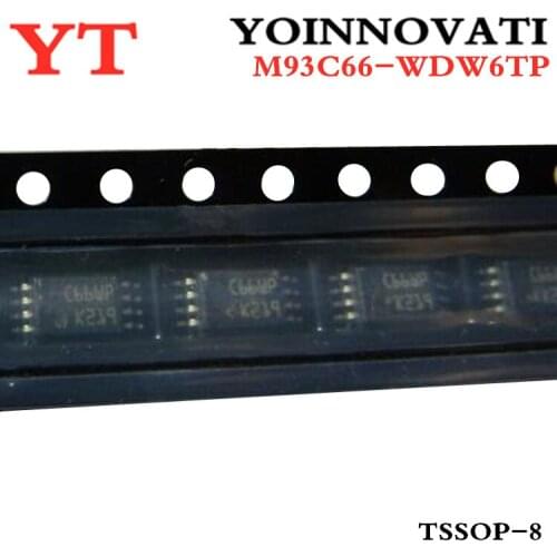 10pcs M93C66-WDW6TP TSSOP-8 93C66 TSSOP C66WP TSSOP-8 Memory chips