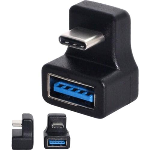 180 Grad Up & Down Abgewinkelt Typ-C USB-C OTG zu USB 5,0 Verlängerung Adapter für Zelle telefon & Tablet