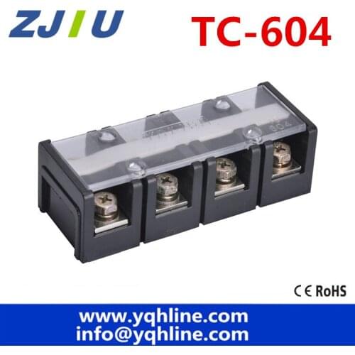 2 PCS TC-604(60A 4P) large current Terminal blocks Universal terminal Patch panel line bank TC604