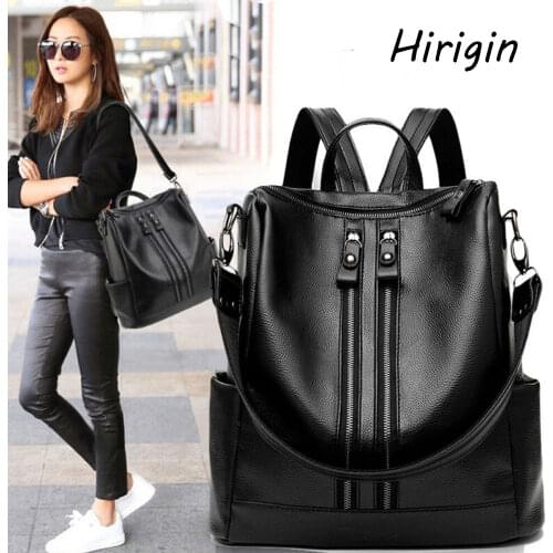 2020 New Fashion Woman Backpack High Quality Youth PU Leather Backpacks for Teenage Female Shoulder Bags for students workers