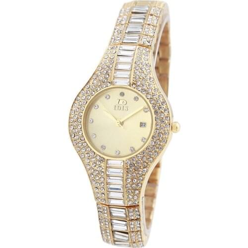2021 IDIS Crystal Women Diamond Quartz Watches Luxury Ladies Small Women Watch For Female Clock