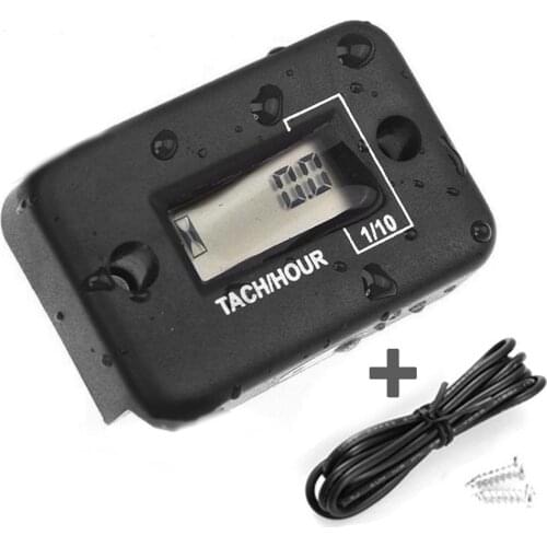 50% HOT SALES!!!Motorcycle Marine ATV Gas Engine Waterproof LCD Display Digital Hour Meter Gauge