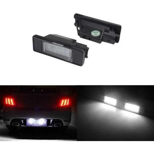 ANGRONG 2x LED License Number Plate Light For Citron Berlingo C2 C3 C4 C5 C6 C8 DS3 Jumpy