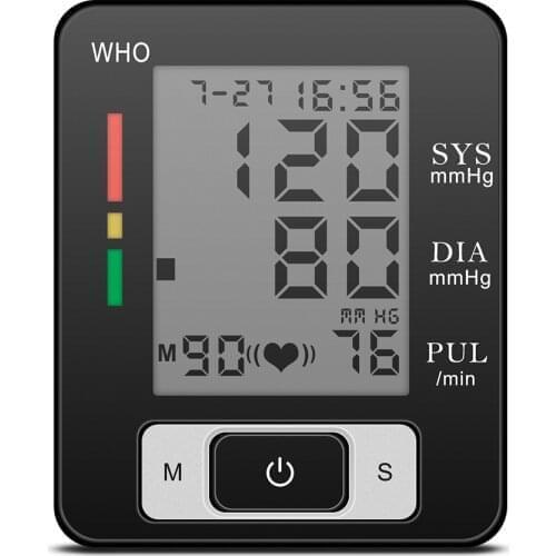 LCD Automatic Digital Wrist Cuff Blood Pressure Monitor Heart Beat Rate Pulse Meter Tonometer Sphygmomanometers
